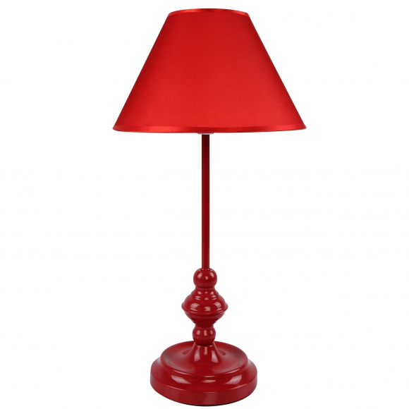 Lampka Nocna Czerwona GLAMOUR ARTE 43 cm