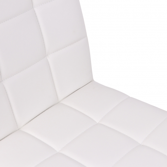 Krzesło tapicerowane z Ekoskóry Białe LORENZO