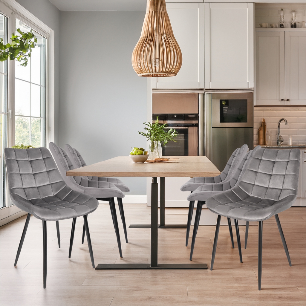 Krzesło Tapicerowane Szare VIKA