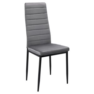 Krzesło welurowe szare AXELL