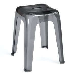 Taboret czarny transparentny CLARITA