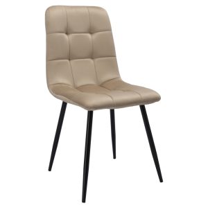 Krzesło tapicerowane beżowe ciemne ARIA