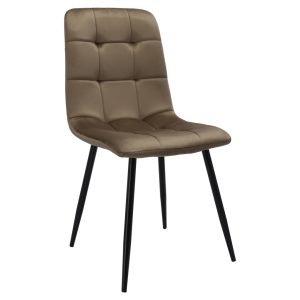 Krzesło tapicerowane brązowo złote ARIA