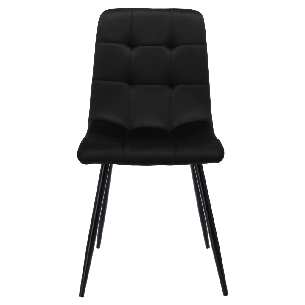 Krzesło tapicerowane czarne ARIA