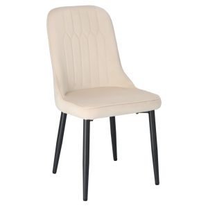 Krzesło beżowe welurowe DARIA