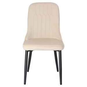 Krzesło beżowe welurowe DARIA