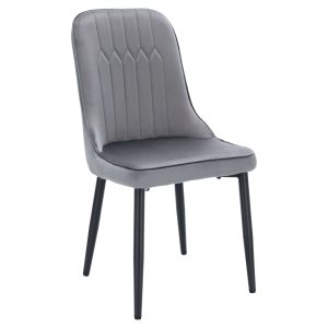 Krzesło welurowe szare DARIA