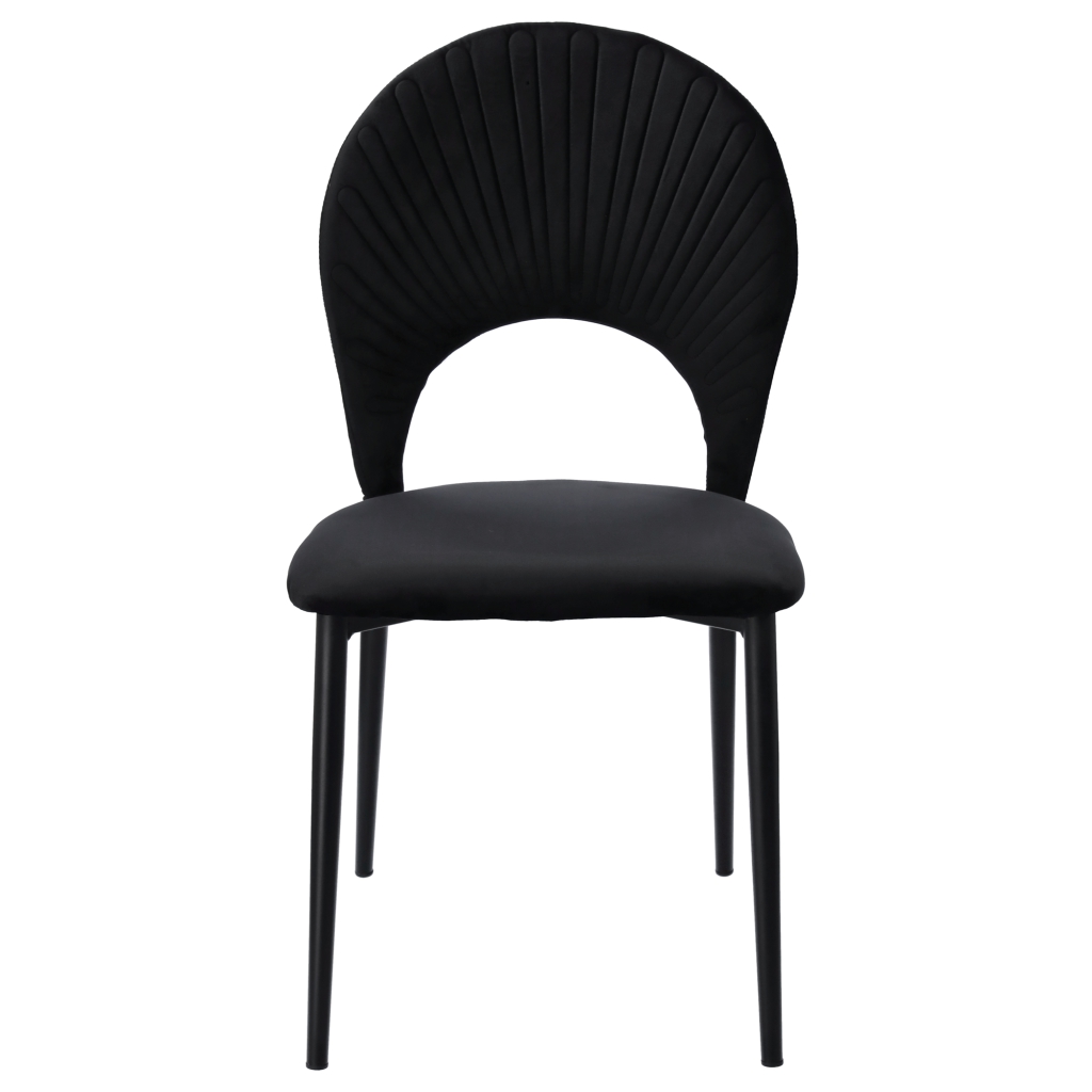 Krzesło Tapicerowane Czarne DALIA