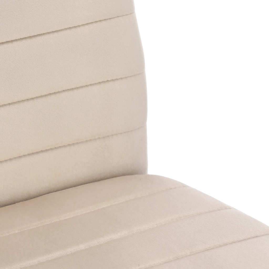 Krzesło Welurowe Zestaw 4 Sztuk Beżowe AXELL