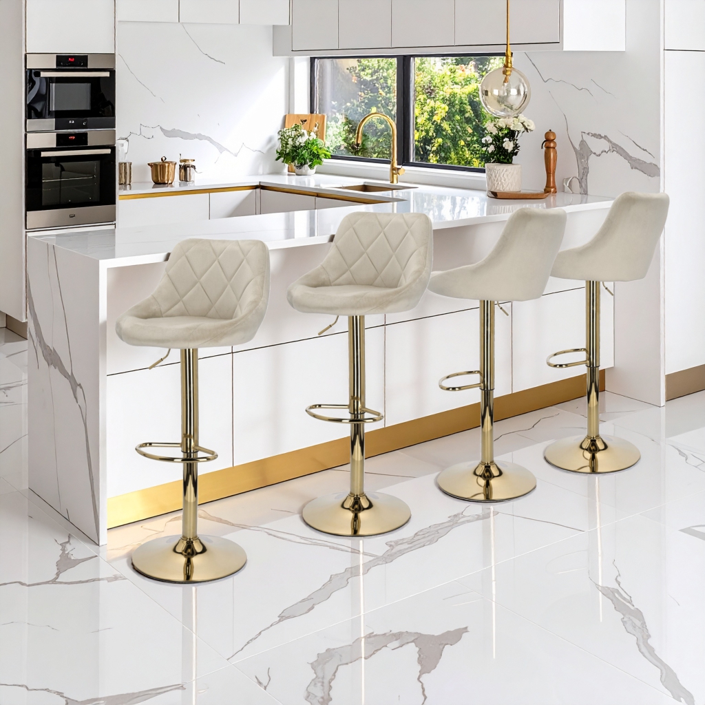 Hoker welurowy beżowy GALA