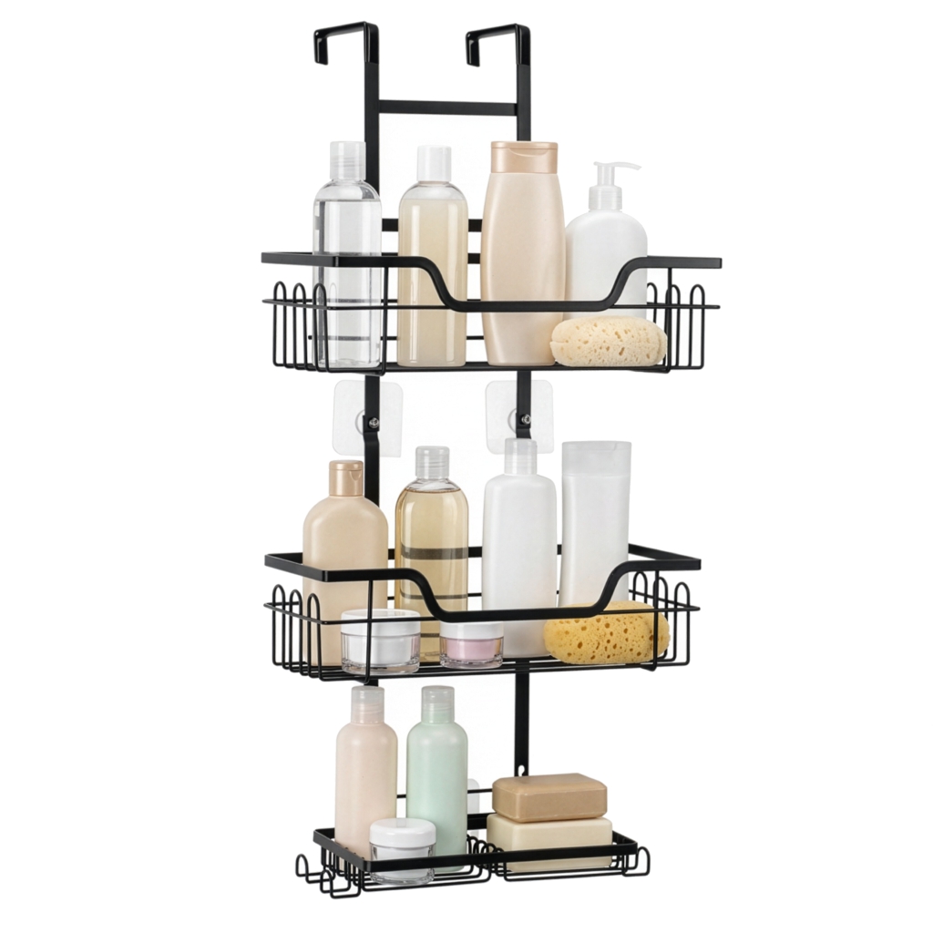 Półka pod prysznic na kabinę Czarna ELENA