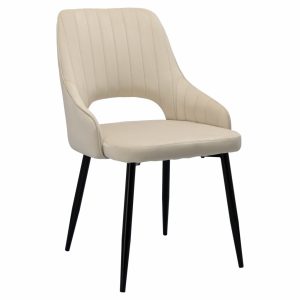 Krzesło welurowe beżowe JADE