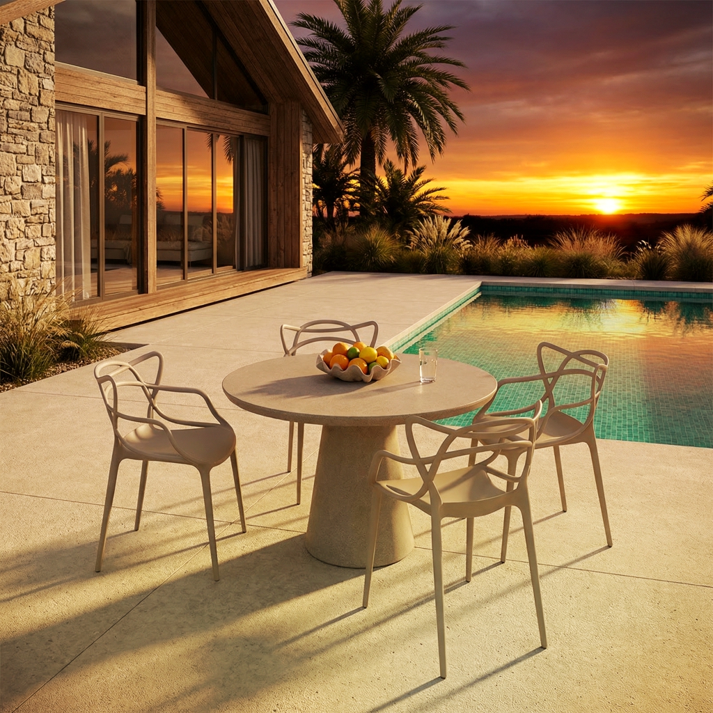 Krzesło ażurowe szary UNO