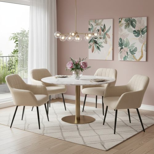 Krzesło fotel beżowy WIGGO