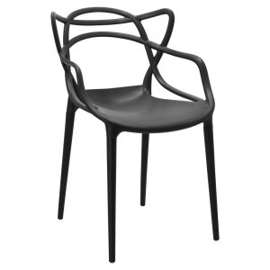 Krzesło ażurowe czarne UNO